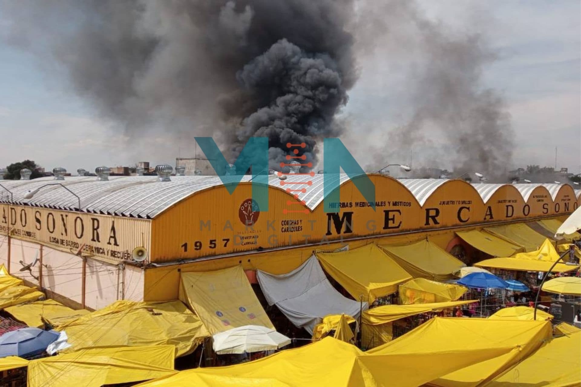 SALDO BLANCO EN EL INCENDIO DEL MERCADO DE SONORA