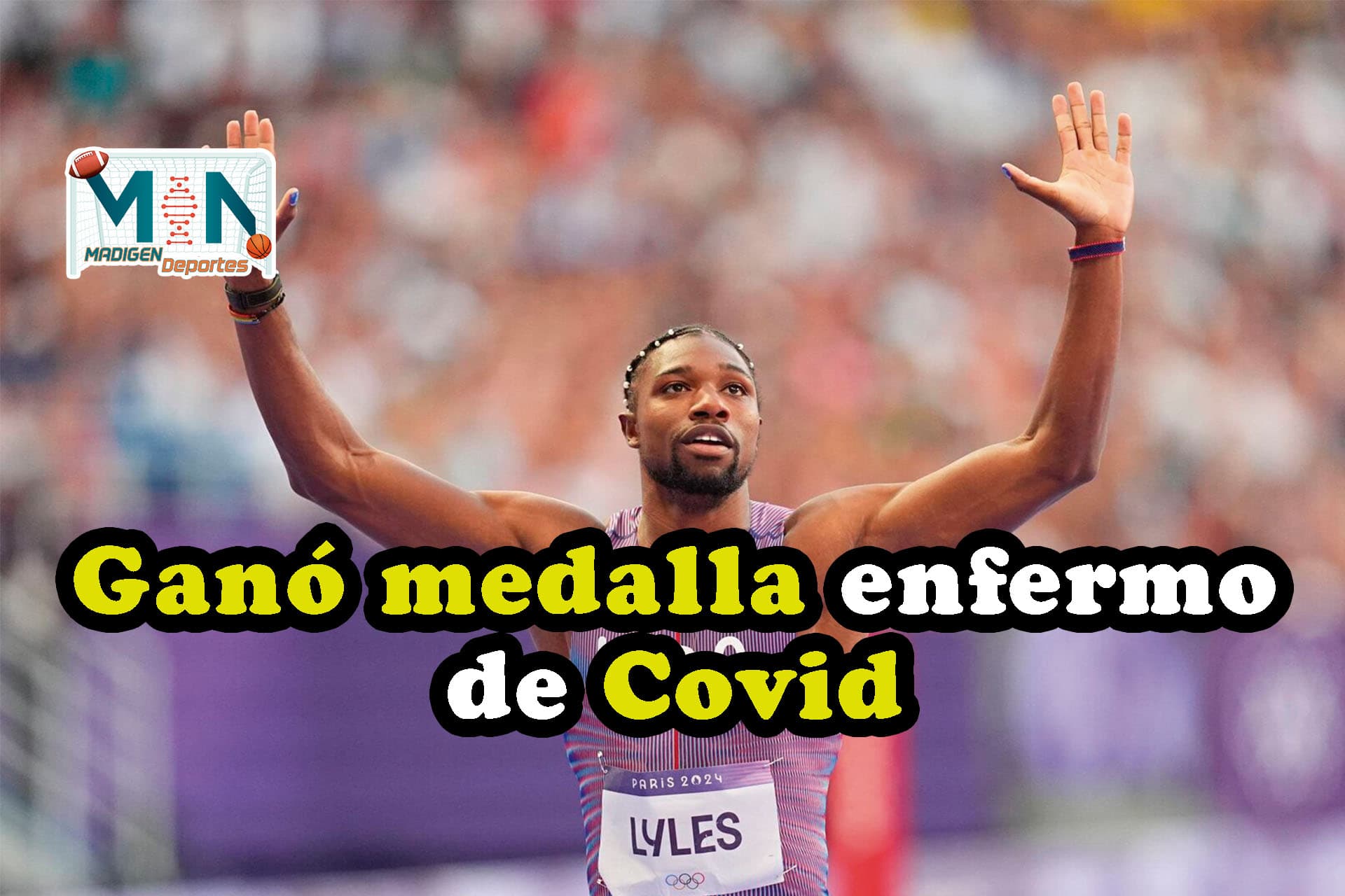 Atleta estadounidense compite enfermo