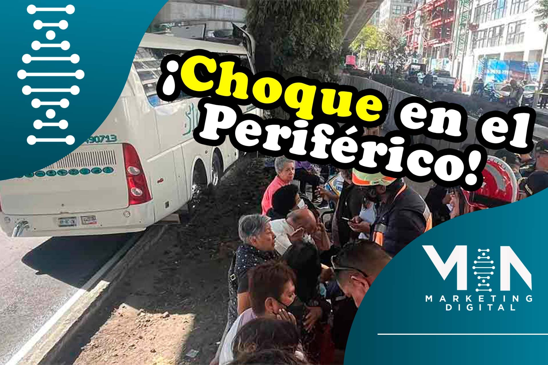 Autobús pierde control y se impacta contra muro