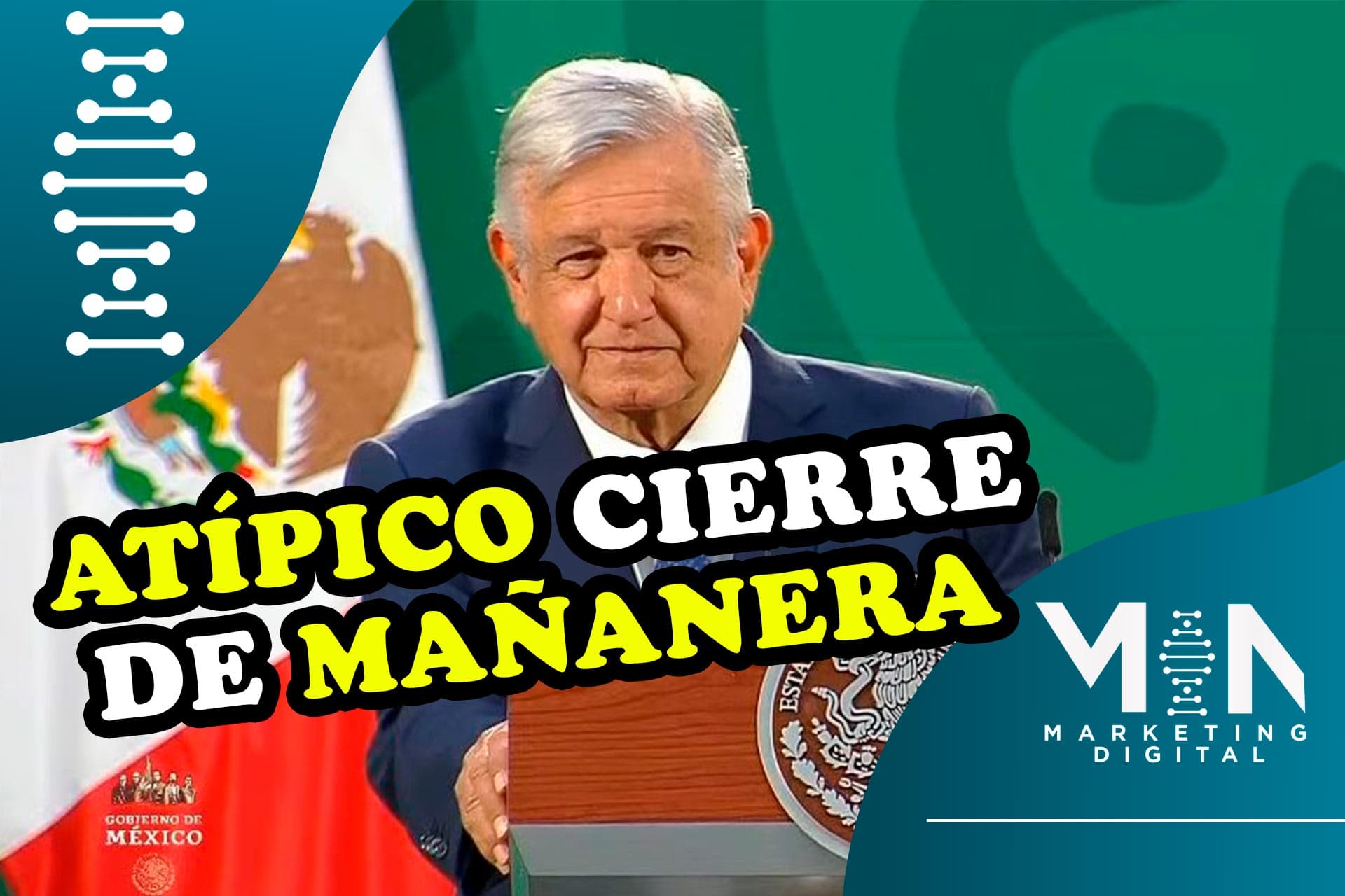Distinto cierre de mañanera en Palacio Nacional