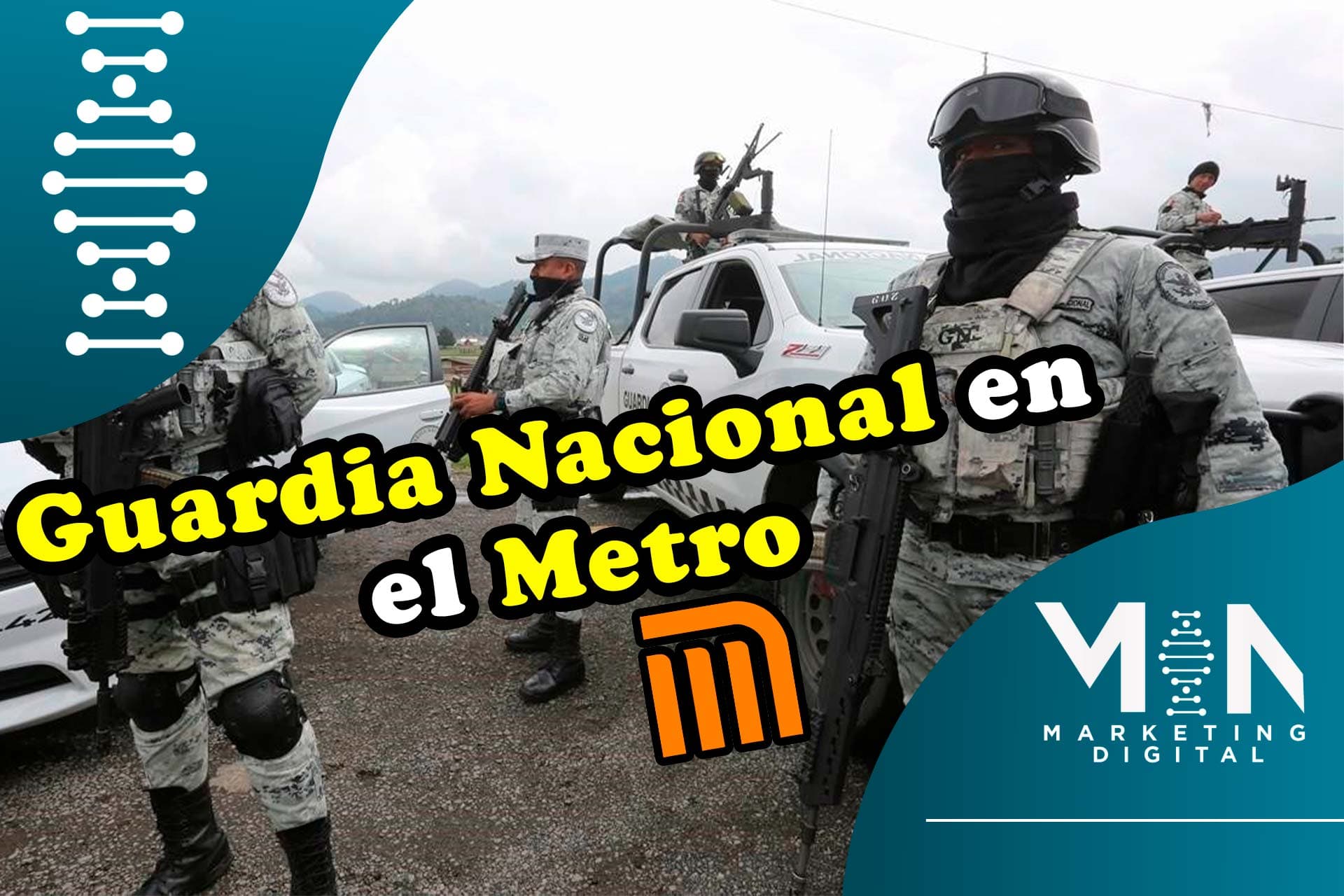 Guardia Nacional en el Metro de la CDMX