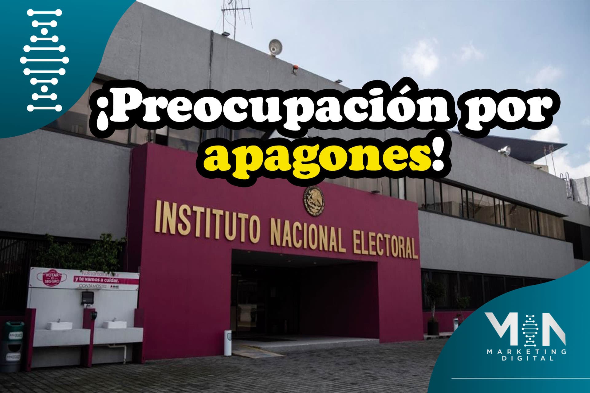 INE preocupado por apagones el 2 de junio