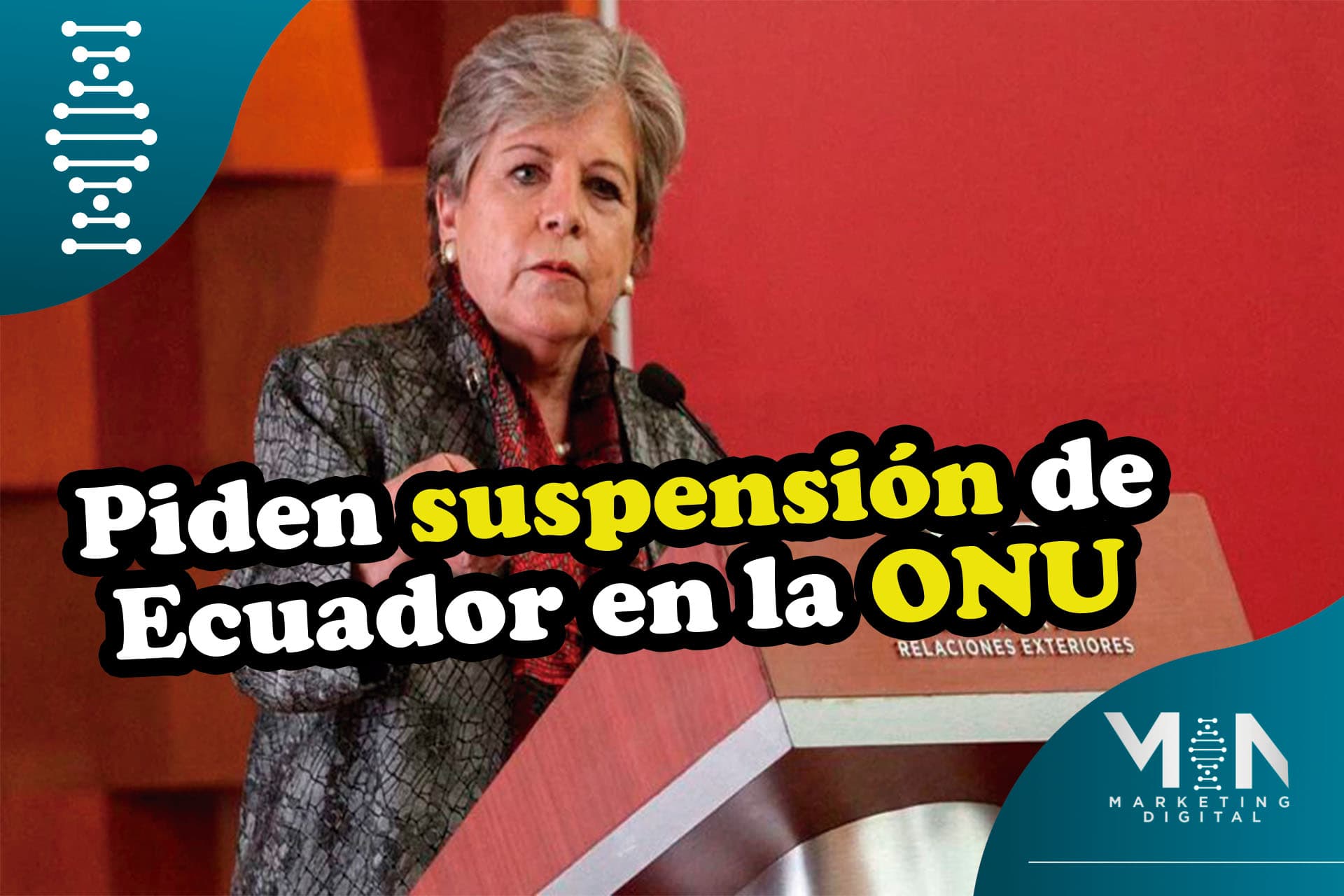 México se lanza contra Ecuador en la ONU