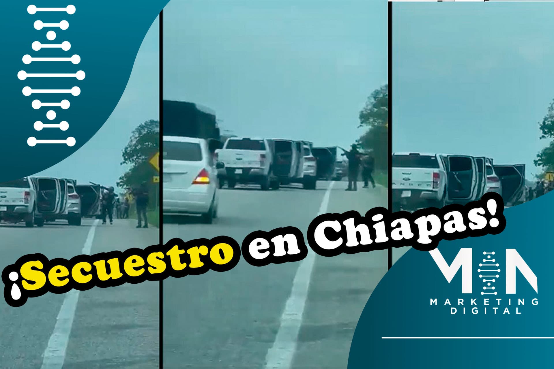 Secuestran personal de la Secretaria de Seguridad en Chiapas
