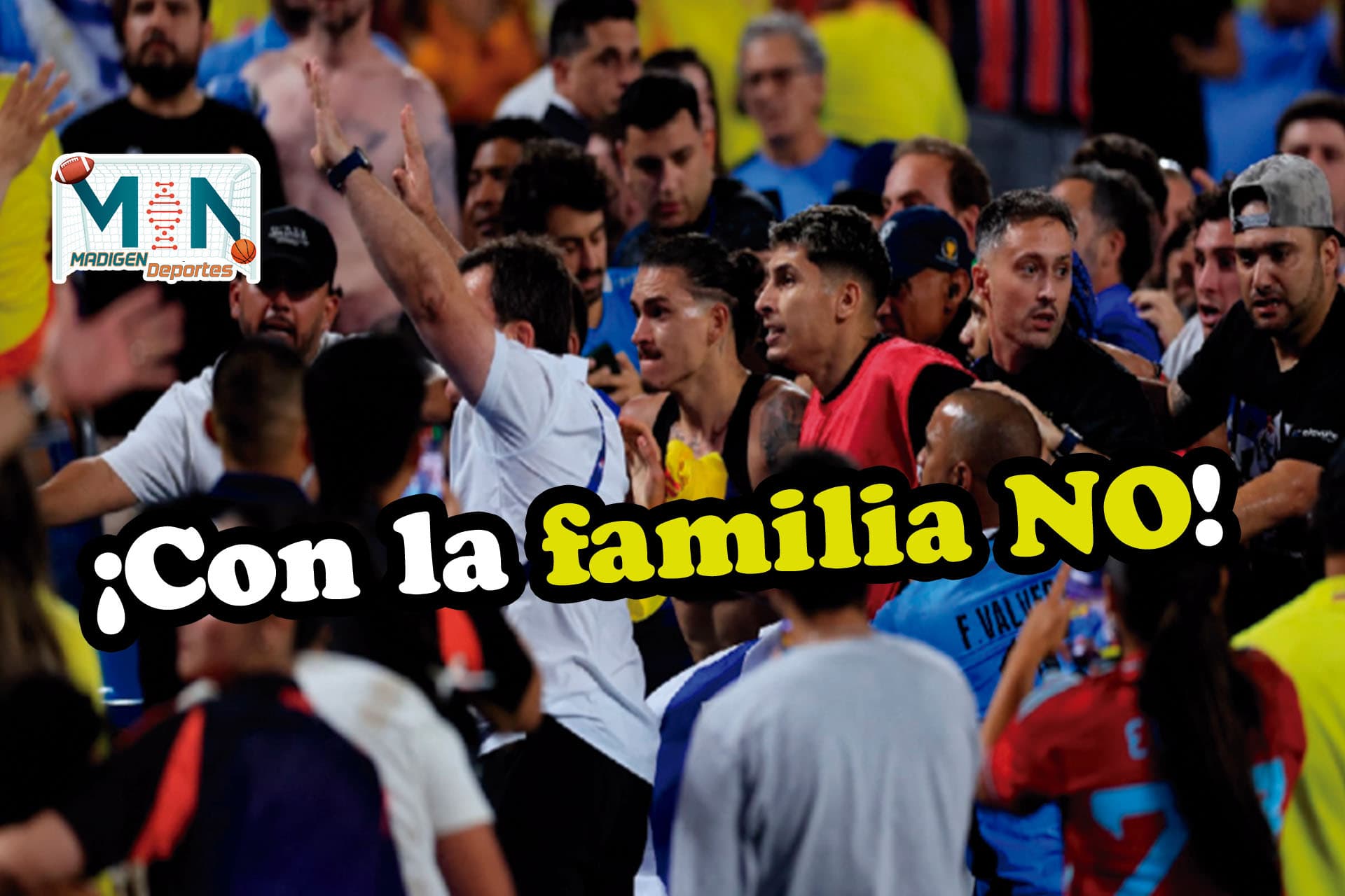 Trifulca en partido de Copa América