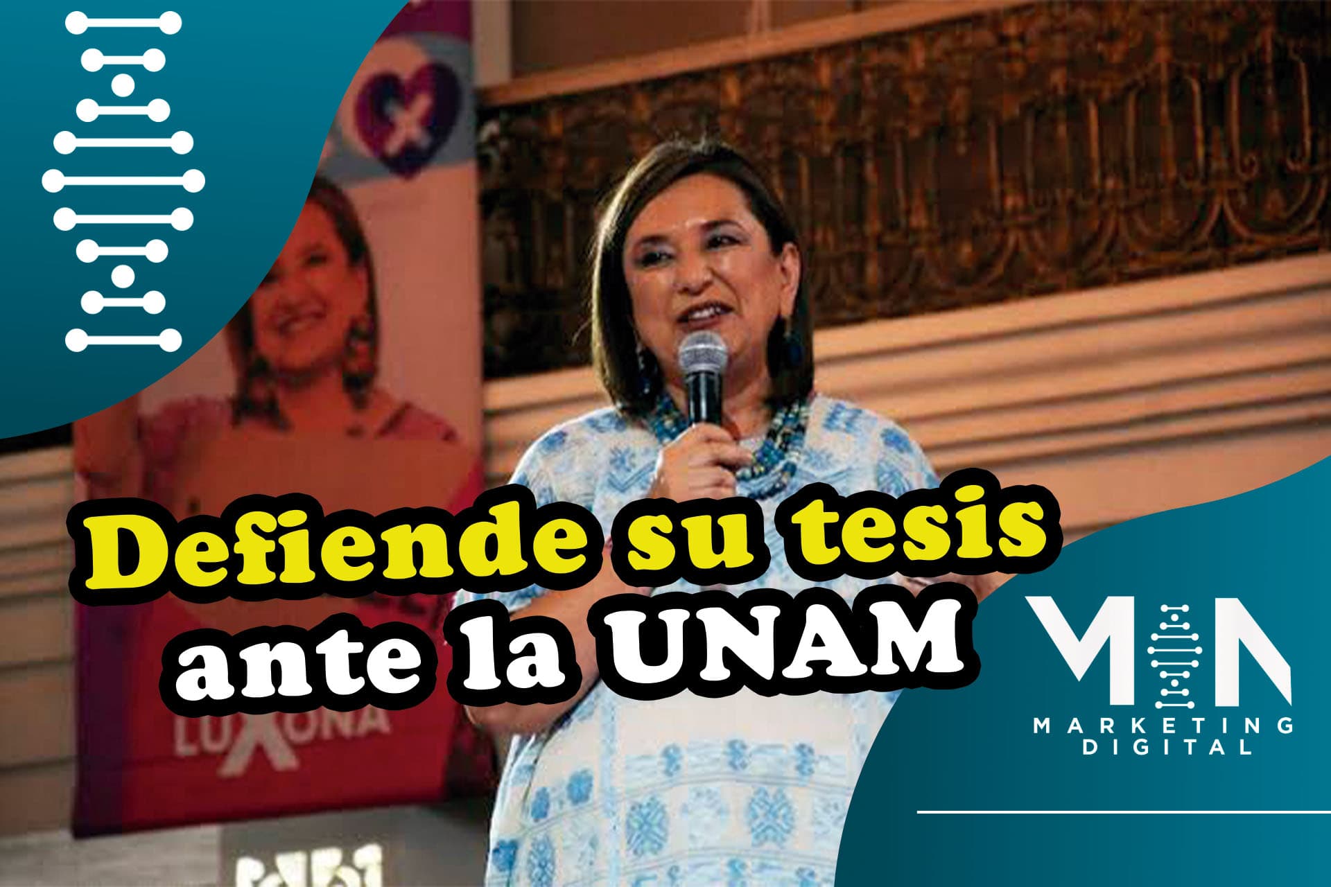 Xóchitl se presenta en la UNAM