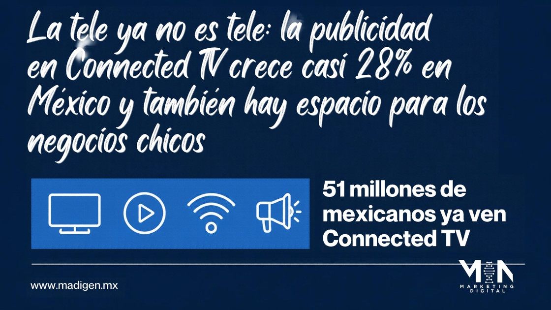 La tele ya no es tele: la publicidad en Connected TV crece casi 28% en México y también hay espacio para los negocios chicos