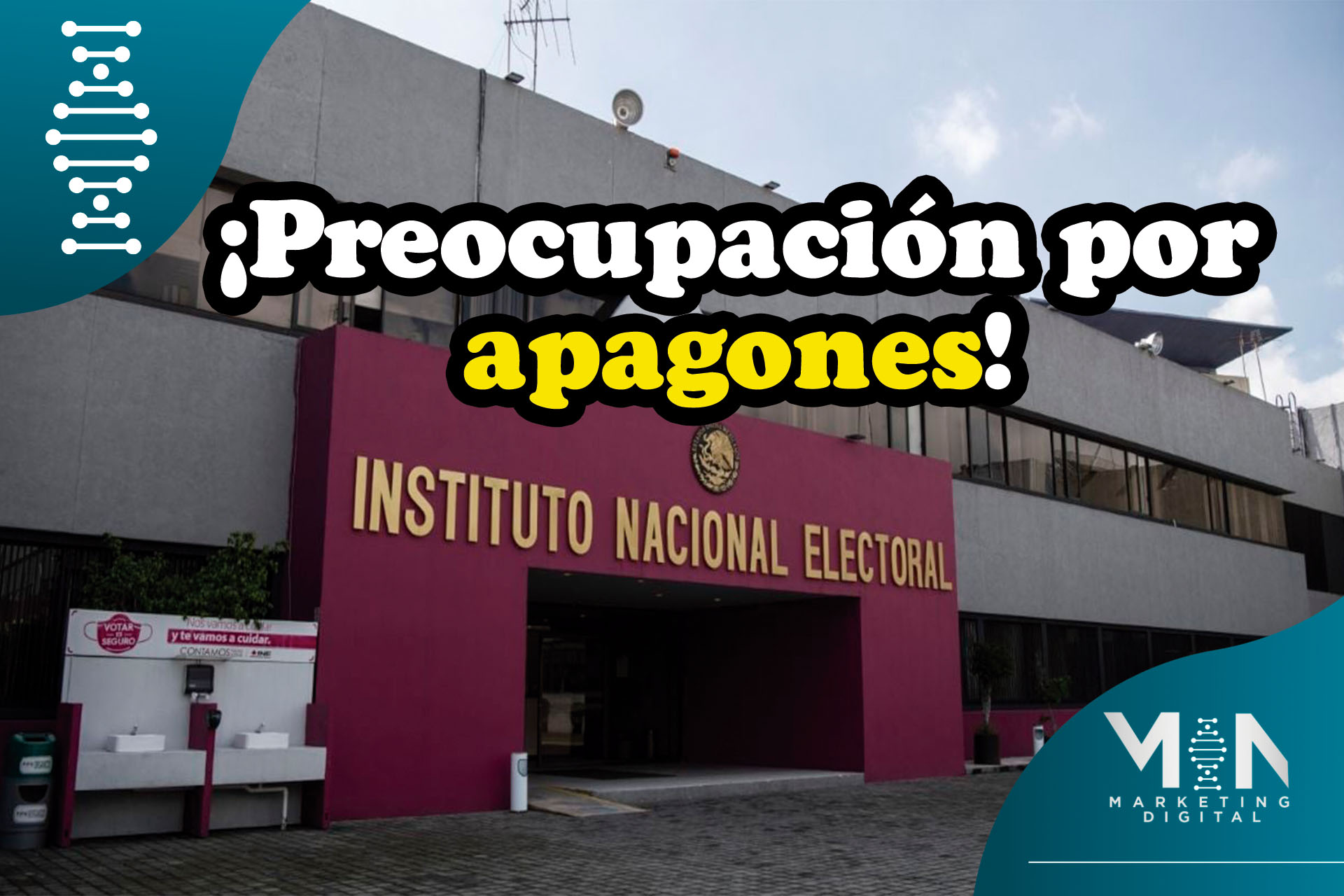 INE preocupado por apagones el 2 de junio
