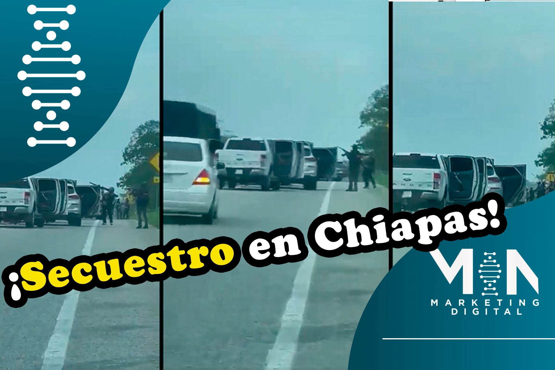 Secuestran personal de la Secretaria de Seguridad en Chiapas